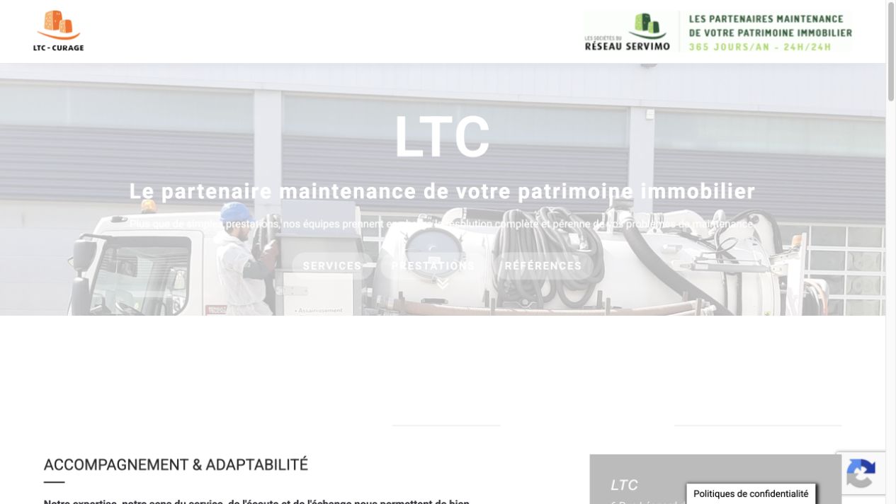 Capture du site de LTC – Réseau SERVIMO