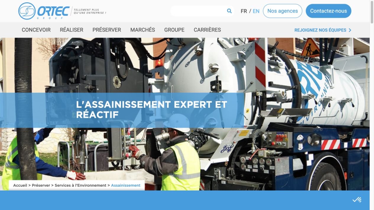 Capture du site de Ortec Environnement