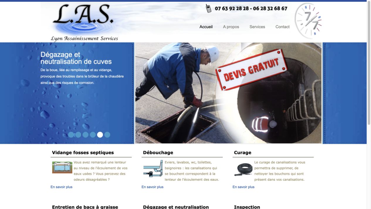Capture du site de Lyon Assainissement Services