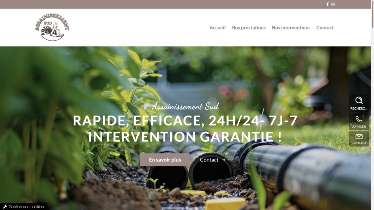 Capture du site de Assainissement Sud